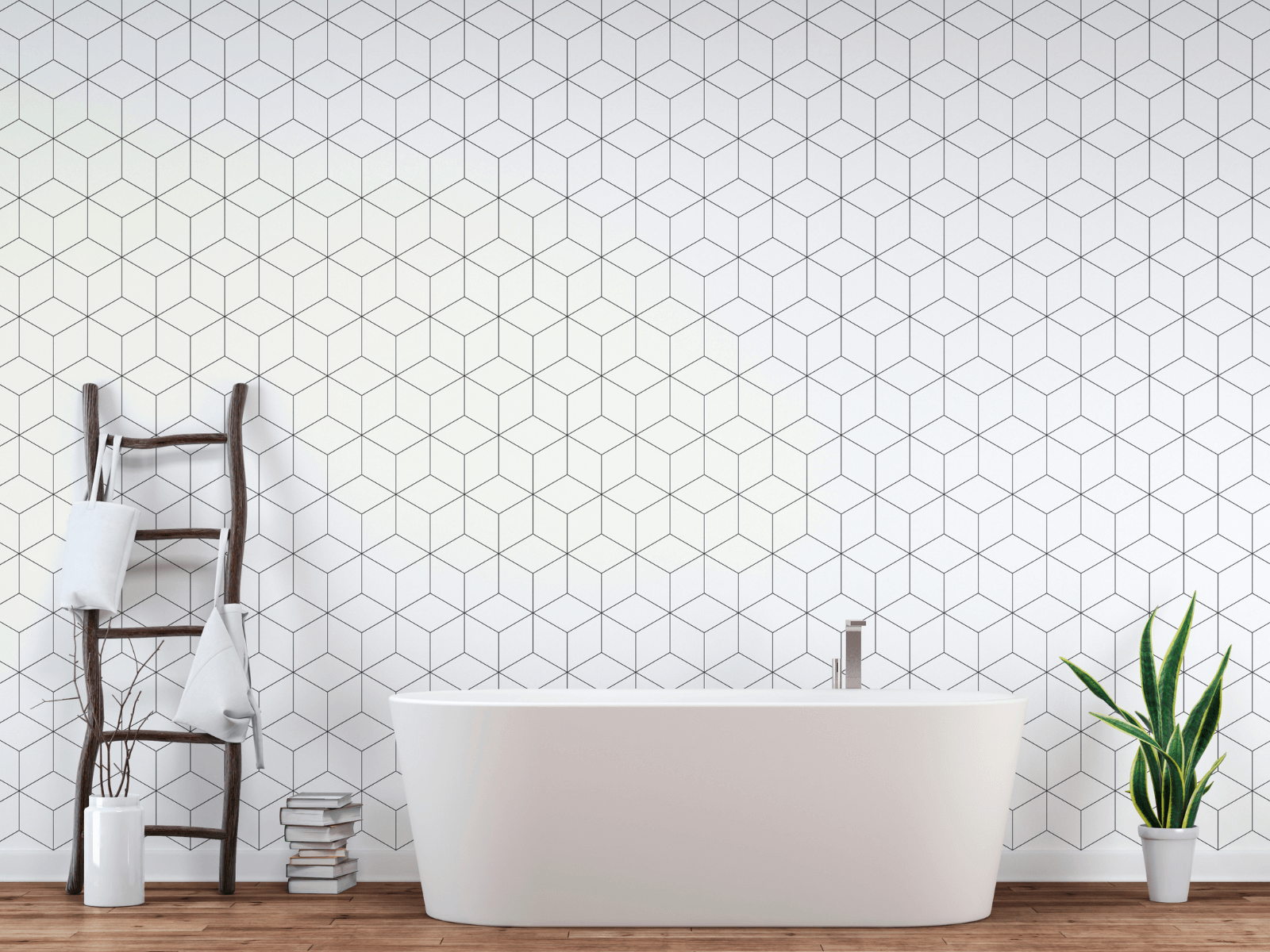 Wallpaper Design In Bathroom